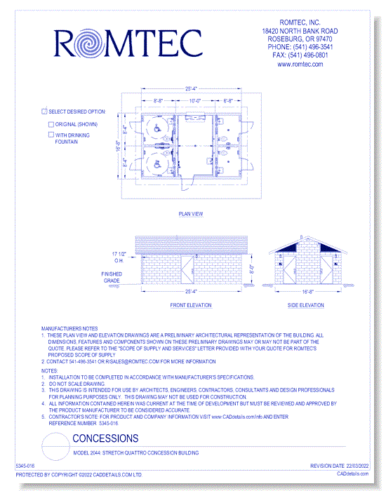 Model 2044: Stretch Quattro Concession Building