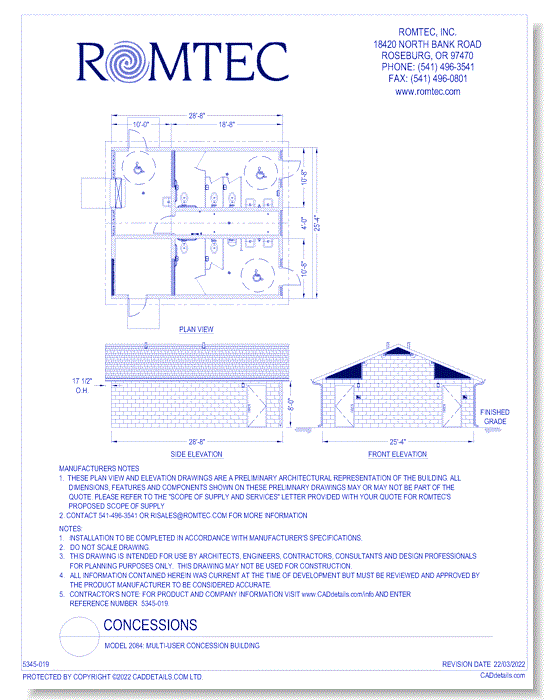 Model 2084: Multi-User Concession Building