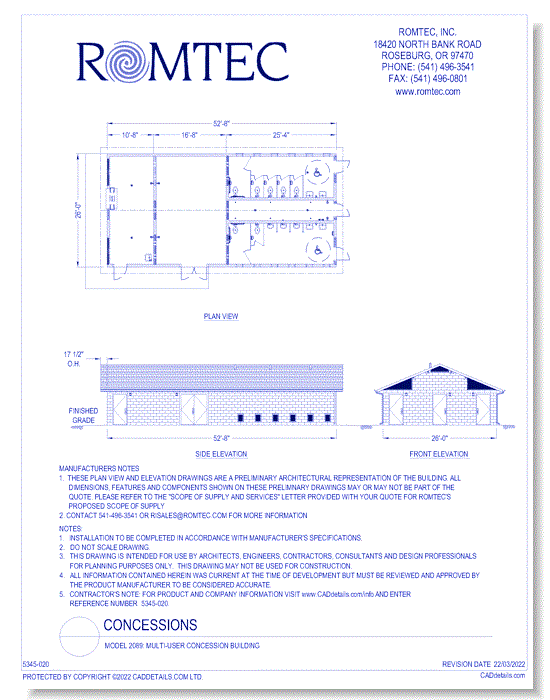 Model 2089: Multi-User Concession Building