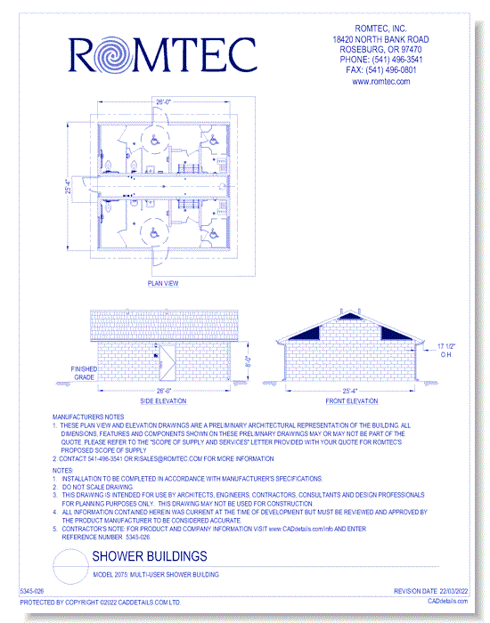 Model 2075: Multi-User Shower Building