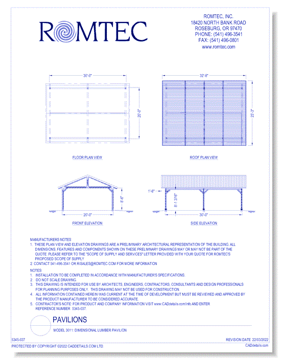 Model 3011: Dimensional Lumber Pavilion