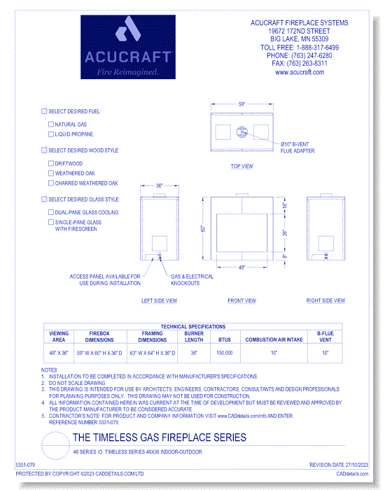 48 SERIES IO: Timeless Series 48x36 Indoor-Outdoor