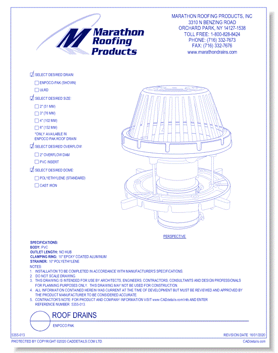 Roof Drains: Enpoco Pak
