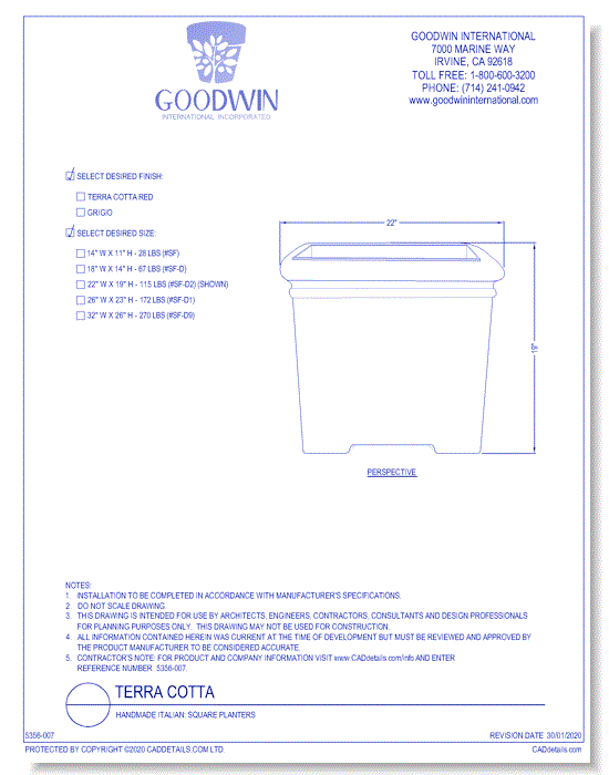 Handmade Italian: Square Planters