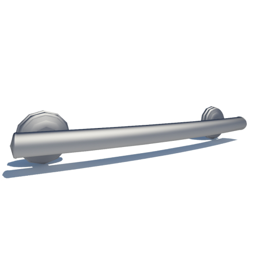 Grabcessories 16 inch Curved Transitional Grab Bar w/ Grips & Hollow Wall Anchors