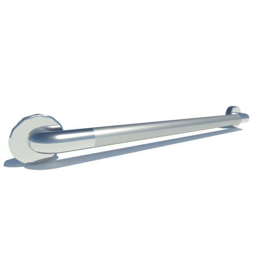 24 inch ADA Compliant Grab Bar Peened Grip 1 1/4 inch Diameter Twist Covers & Mounting Hardware Included