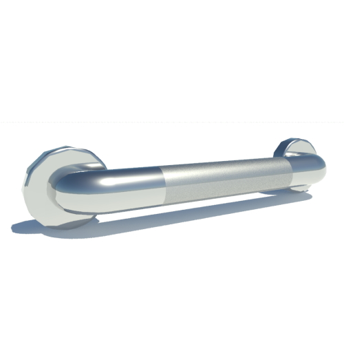 12 inch ADA Compliant Grab Bar Standard Peened Grip 1.5 inch Diameter Twist Covers & Mounting Hardware Included