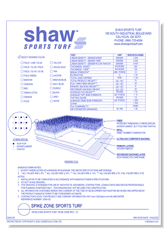 Spike Zone Sports Turf: Spike Zone Pro 1.75