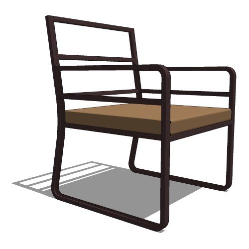 Core Aluminum Bare Arm Chair with Cushion (#575)