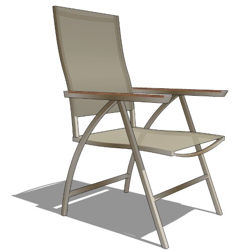Core Stainless Steel 5 Position Folding Chair with Fiber Arms (#681 - #689)