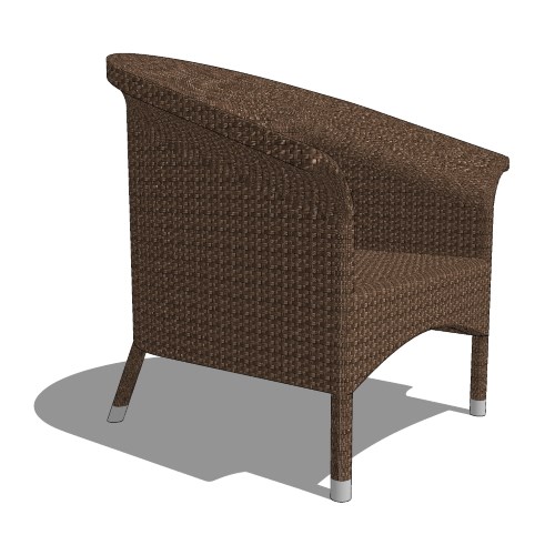 Core Wave Polyrattan Arm Chair (#800)