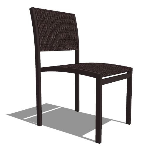 Core Stacking Aluminum and Polyrattan Side Chair (#350)