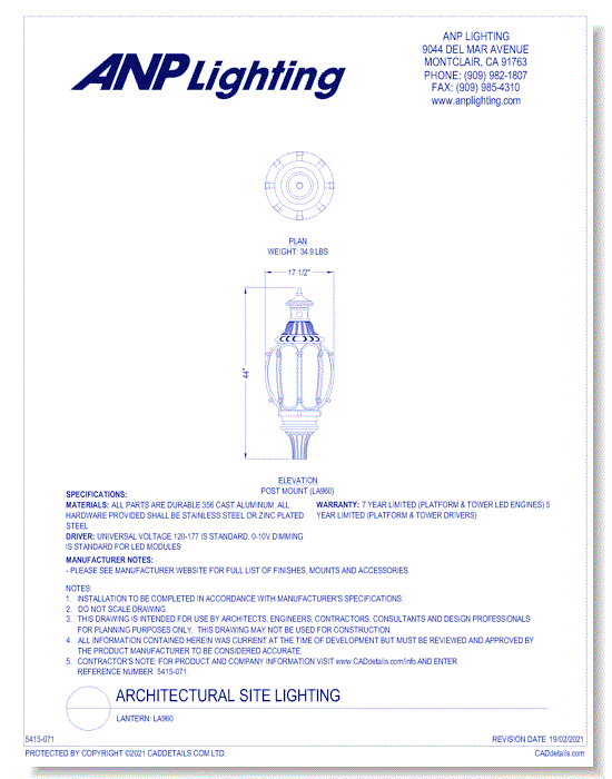 Lantern: LA960 (18")