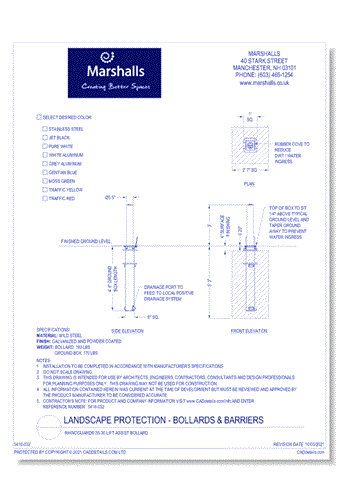 RhinoGuard® 35-30 Lift Assist Bollard