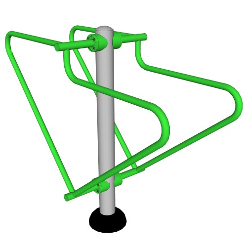 CAD Drawings BIM Models ExoFit Outdoor Fitness ExoFit: Push Up & Dip Station