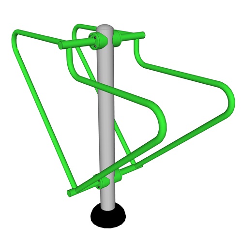 CAD Drawings BIM Models ExoFit Outdoor Fitness ExoFit: Push Up & Dip Station