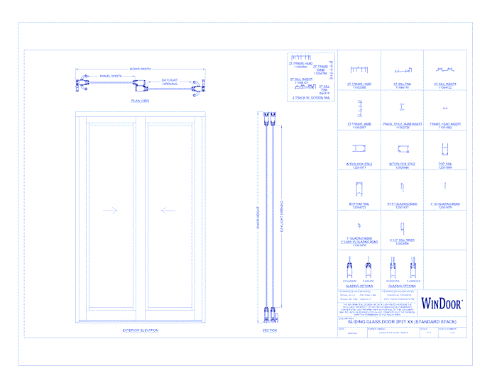 Sliding Glass Door: 2P2T BP (SGD8100)