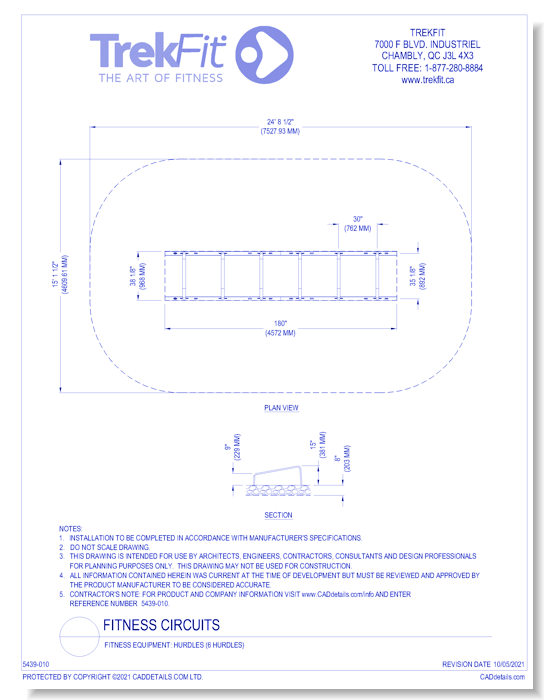Fitness Equipment: Hurdles (6 hurdles)