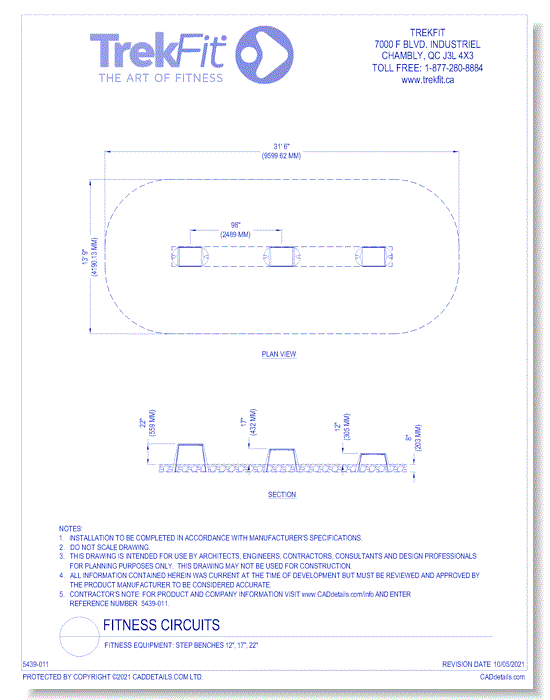 Fitness Equipment: Step Benches 12", 17", 22"