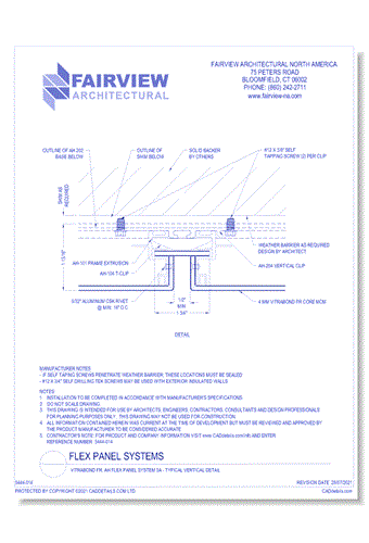 Vitrabond FR: AH Flex Panel System 5A - Typical Vertical Detail