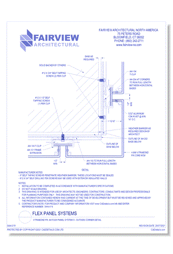 Vitrabond FR: AH Flex Panel System 9 - Outside Corner Detail