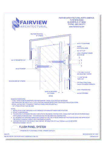 Vitrabond FR: Flush Panel System - Parapet Detail B.1