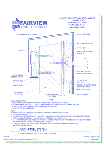Vitrabond FR: Flush Panel System - Parapet Detail B.2