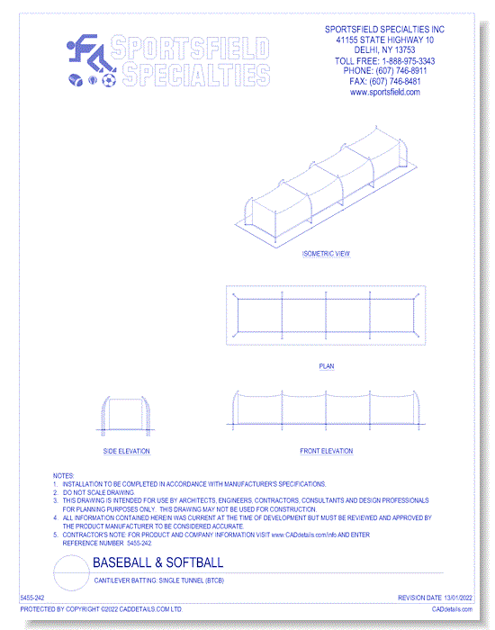 Cantilever Batting: Single Tunnel (BTCB)