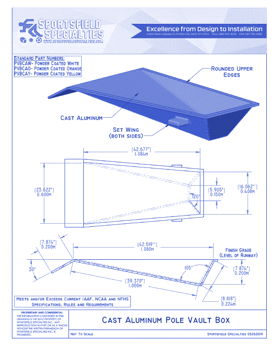 Pole Vault: Cast Aluminum Box (PVBCA)