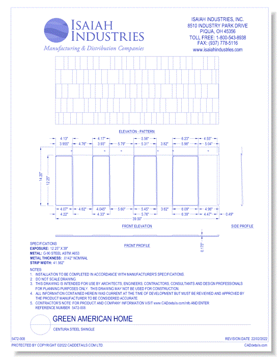 Centura Steel Shingle