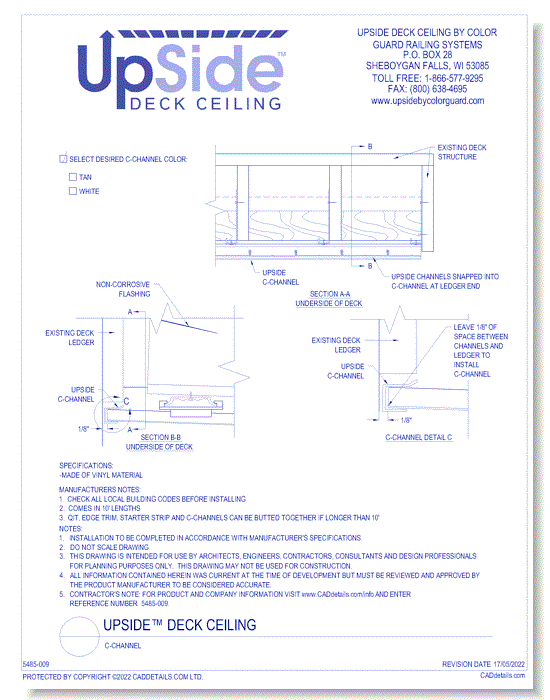 UpSide™ Deck Ceiling: C-Channel
