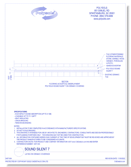 Sound Silent 7 Acoustical Underlayment: Laying on Ceramic Coverings