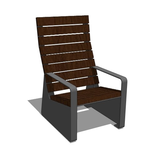 Monoline Solid Series Lounge Chair