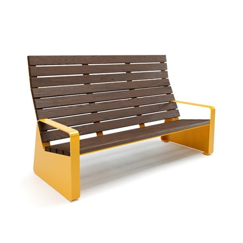 CAD Drawings BIM Models Site Pieces Monoline Solid Series Lounge Bench