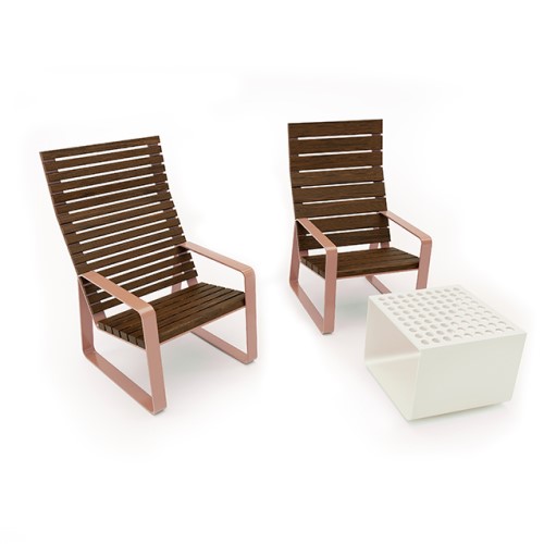 CAD Drawings BIM Models Site Pieces Monoline Solid Series Lounge Chair