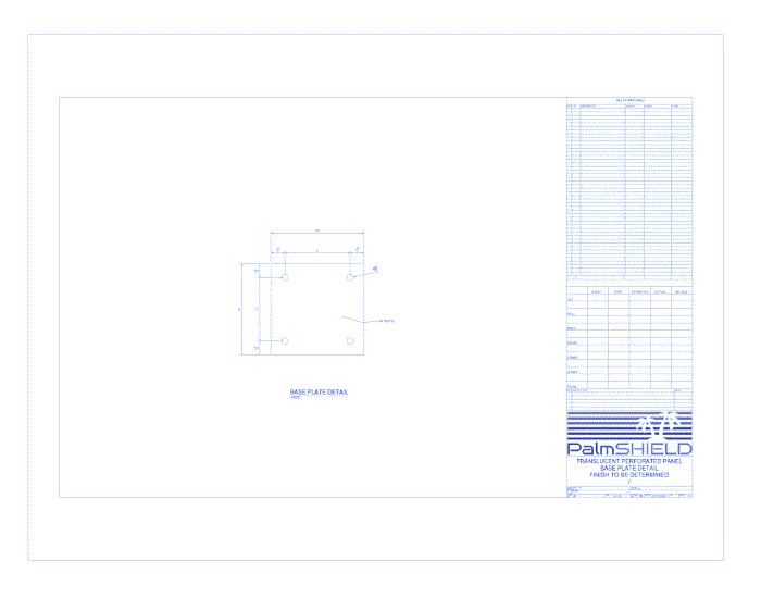 Translucent Laser Cut Screening: Translucent Perforated Panel Base Plate Detail