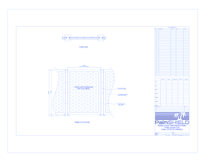 Translucent Laser Cut Screening: Translucent Perforated Panel Panel Elevation