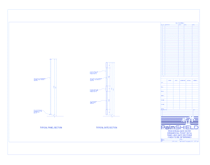 Pedestrian Gates: Ornamental Solid Picket Panel And Gate Sections