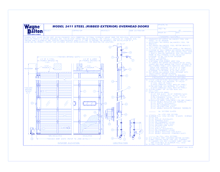 Sectional Steel Doors Model 2411