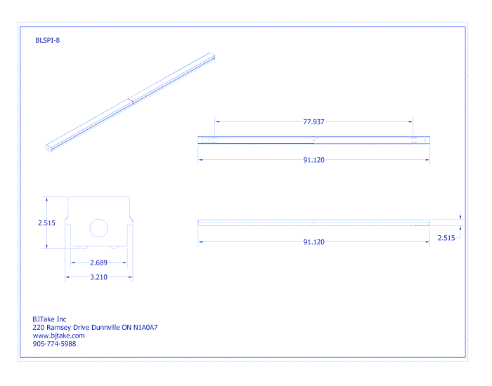BLSPI: LED Linear Strip Fixture - 8 FT 