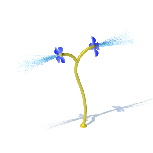 CAD Drawings BIM Models Nirbo Aquatic Inc. Two Liquid Flowers (03353)