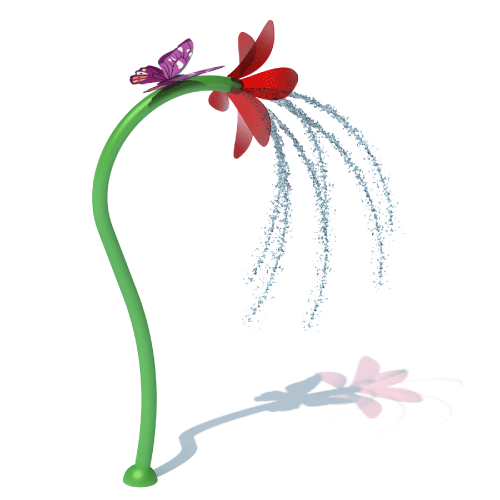 CAD Drawings BIM Models Nirbo Aquatic Inc. Single Lily with Butterfly (03794)