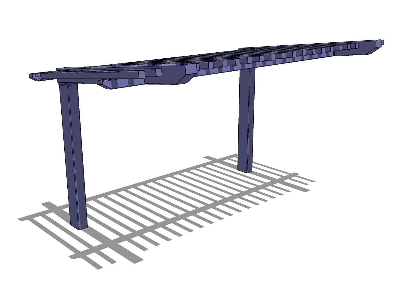 Steel Structure: Millennium Trellis – Cantilevered Trellis Shelter