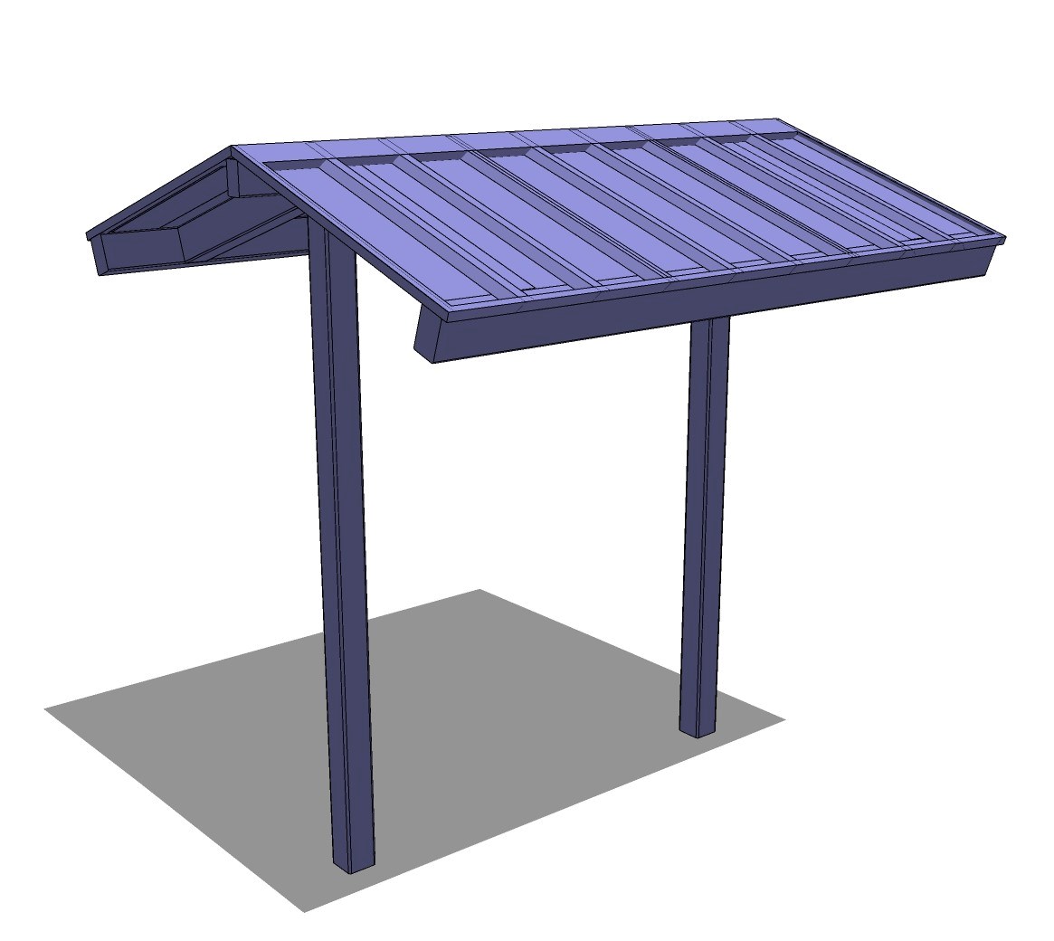 Steel Structure: Gable Roof Sunshelter – Gable Roof Rectangular Shelter