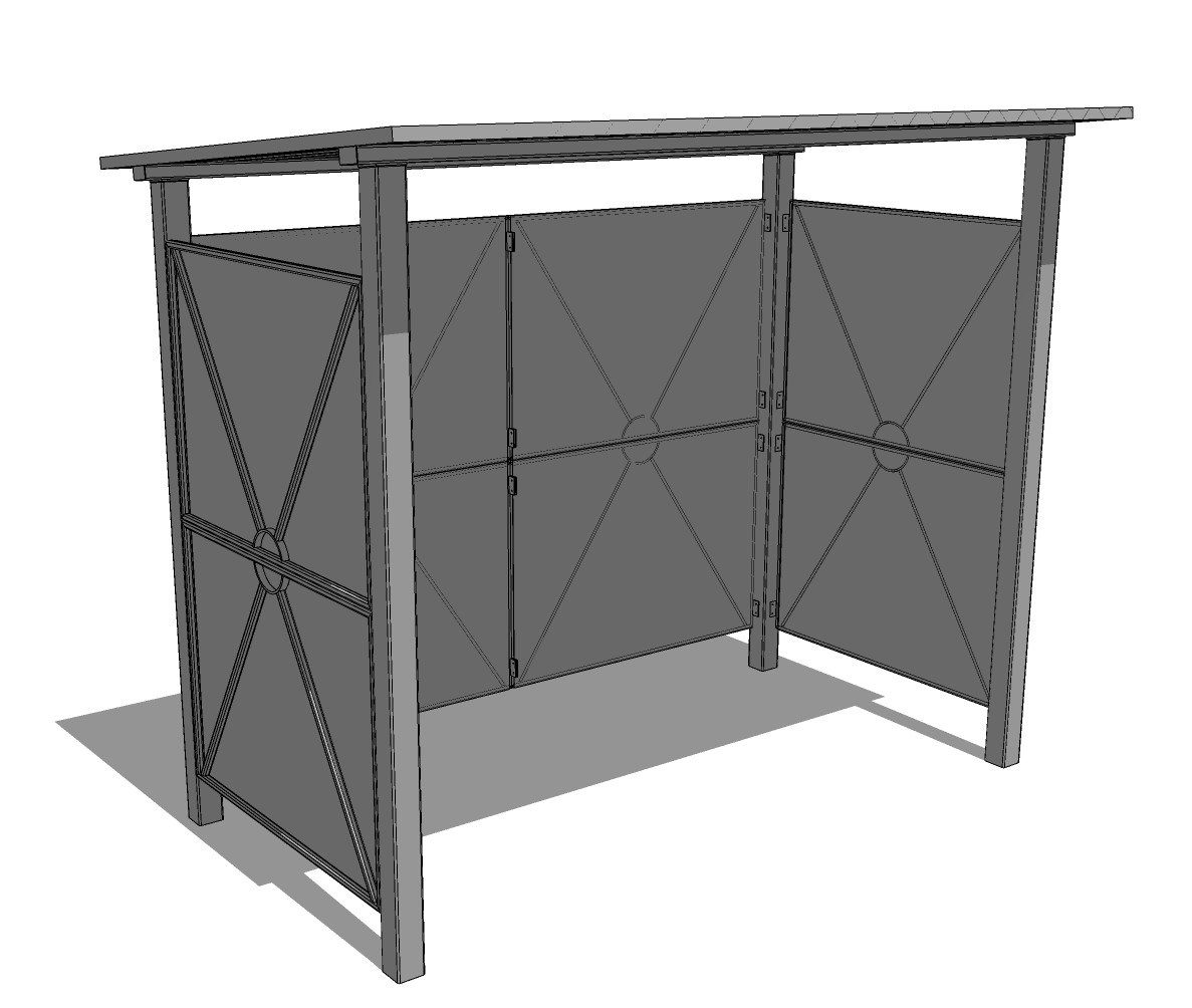 Steel Structure: Double Privacy Shelter – Double
