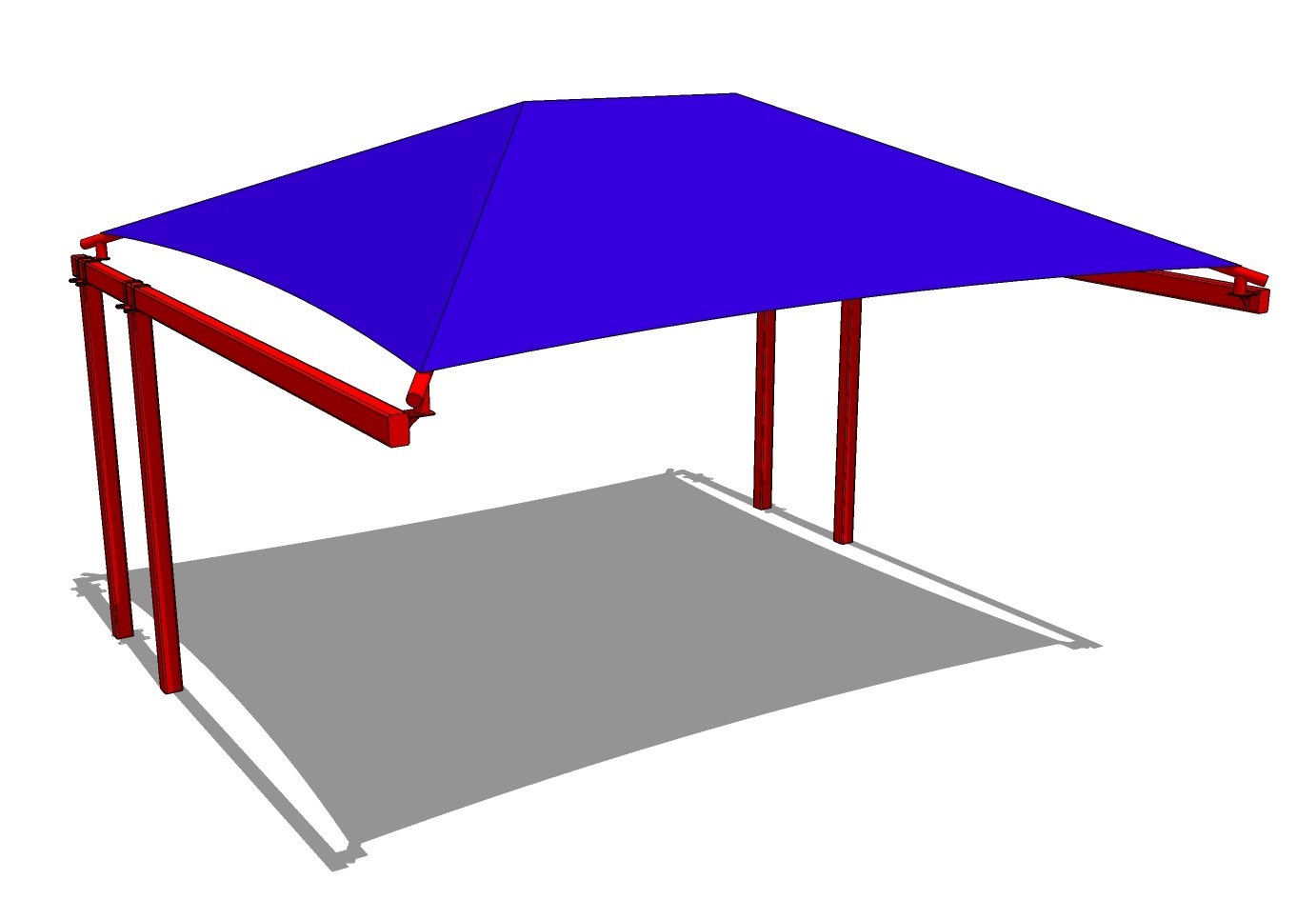 Fabric Structure: Double Column Hip Cantilever