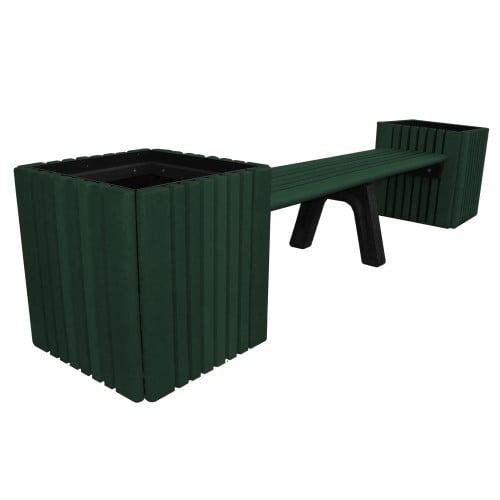 CAD Drawings Polly Products Planter Bench Combo (ASM-2PB6F)