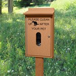 View Pet Waste Bag Dispenser w/ 6' post (ASM-PWPST)