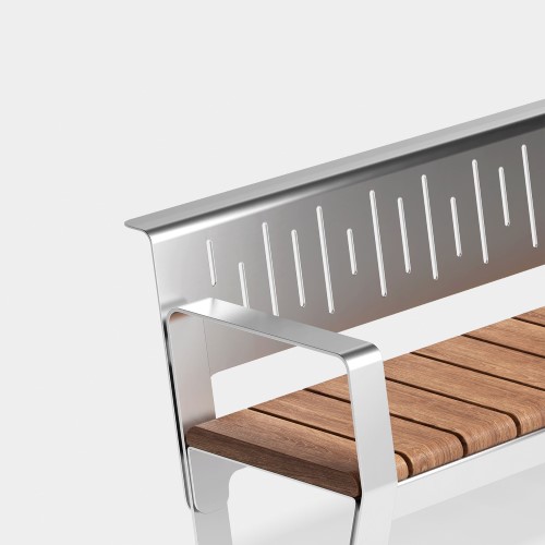 CAD Drawings Green Theory™ Marina Timber Backed Bench