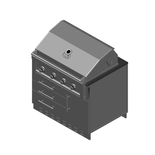 40” Appliance Cabinet (SAC40GLPCD_RUBY4B)